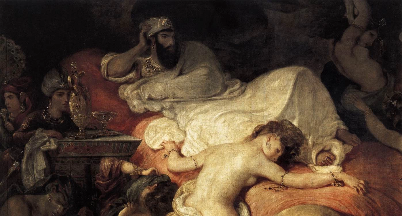 La morte di Sardanapalo - dettaglio 1, Museo del Louvre, Parigi